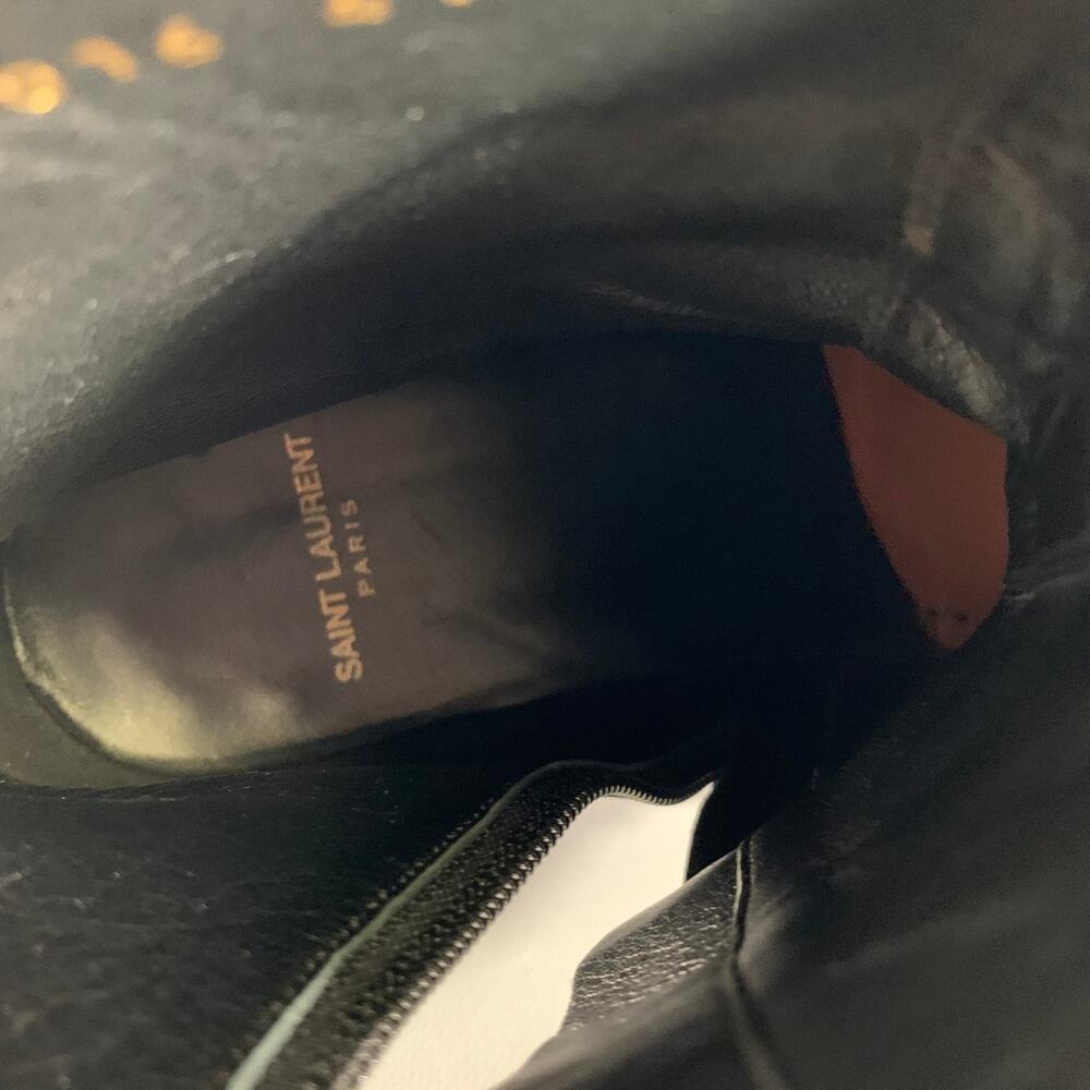 SAINT LAURENT Size 8 Black Velvet Chelsea Boots - Picture 9 of 9